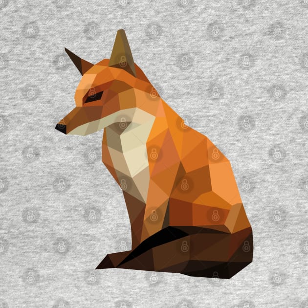 Red Fox on Beige by shaldesign